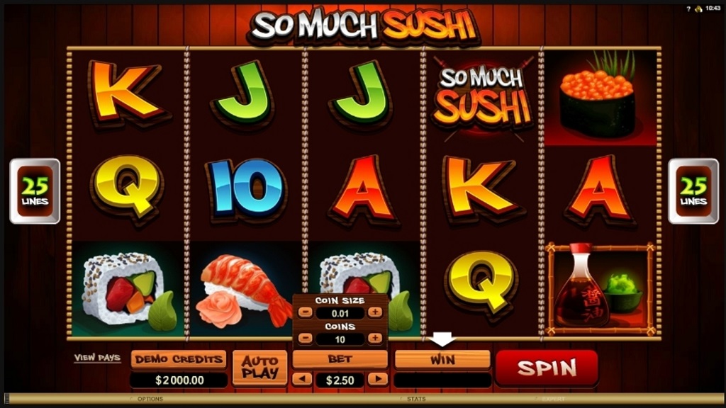 Screenshot of So Much Sushi from Microgaming