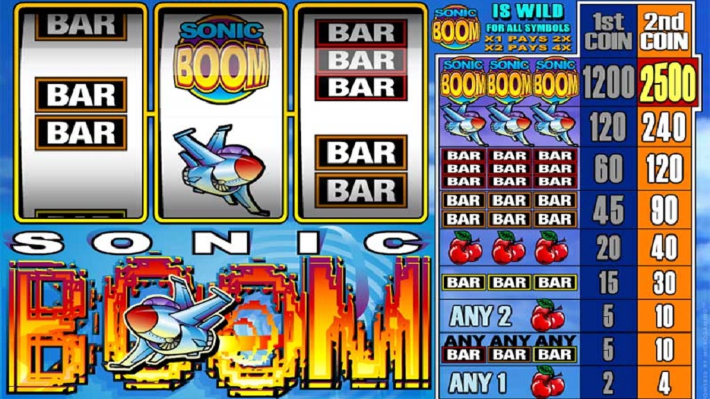 Screenshot of Sonic Boom slot from Microgaming