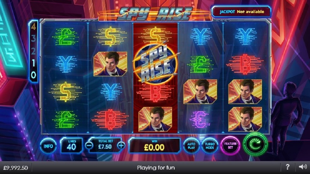 Screenshot of Spy Rise slot from Playtech