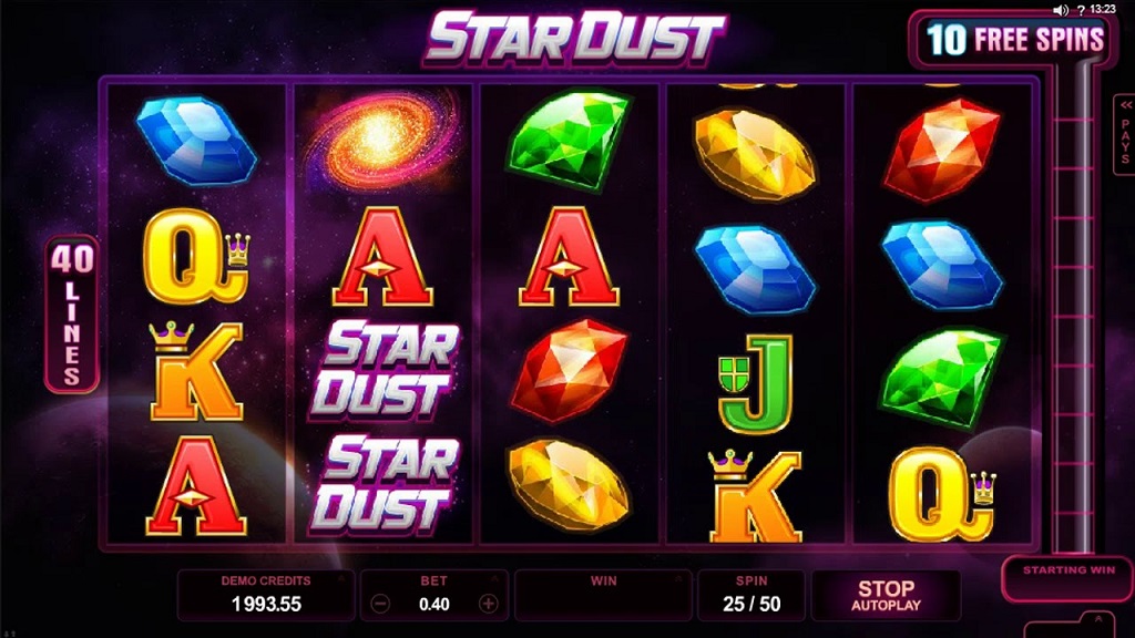Screenshot of Star Dust from Microgaming