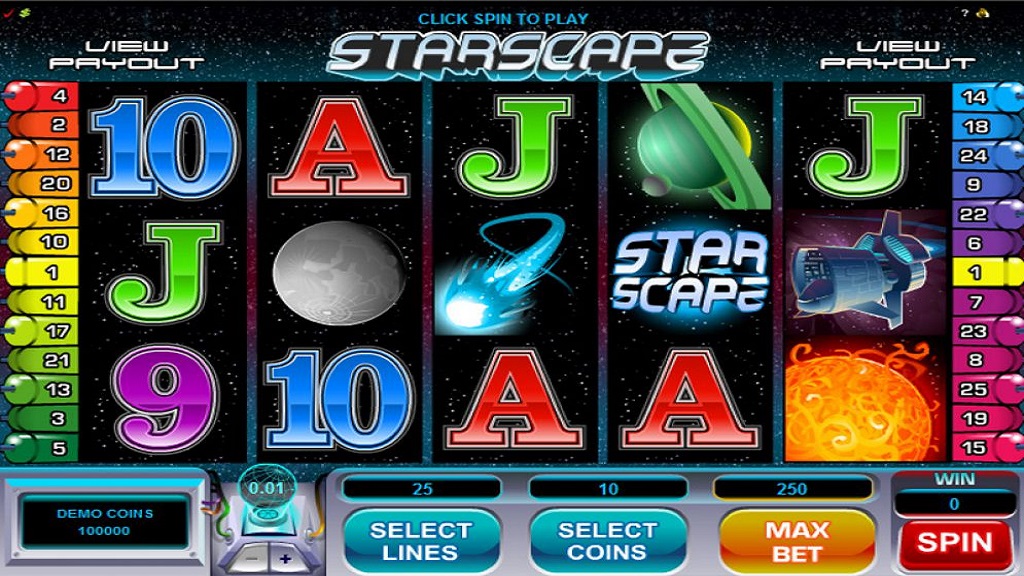 Screenshot of Starscape slot from Microgaming