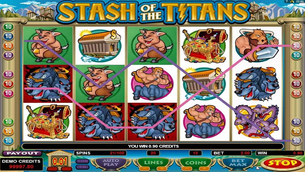 Screenshot of Stash of the Titans from Microgaming