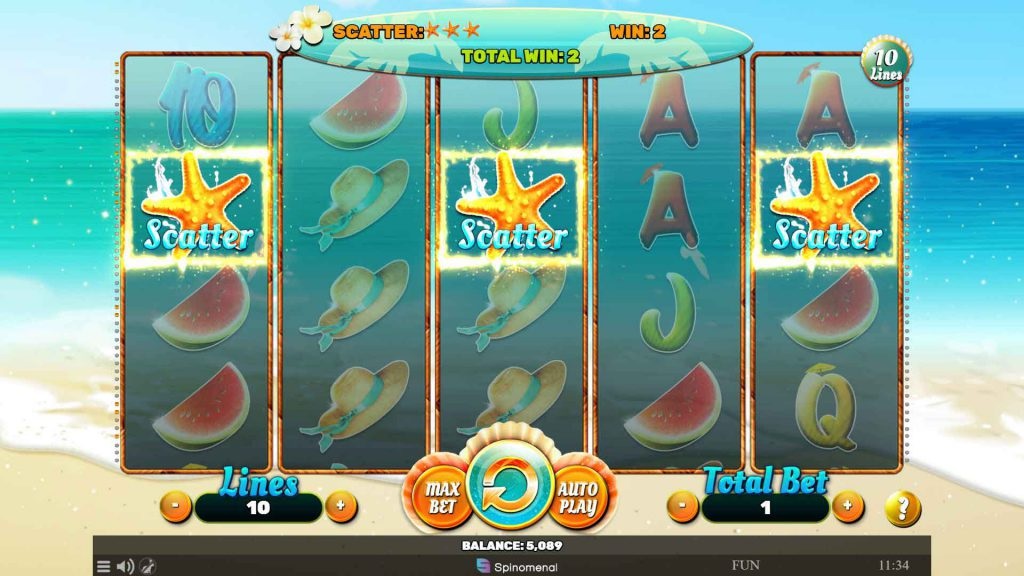 Screenshot of Summer of Luck slot from Spinmatic