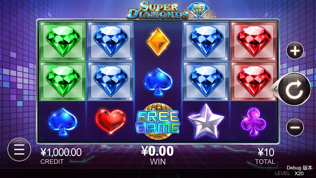 Screenshot of Super Diamonds slot from CQ9 Gaming