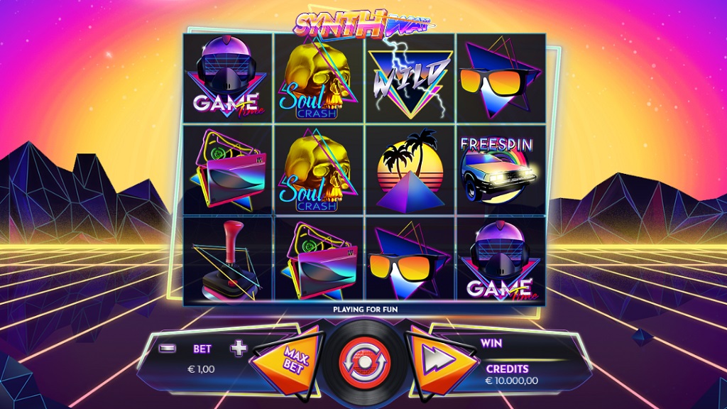 Screenshot of Synth Way slot from Spinmatic