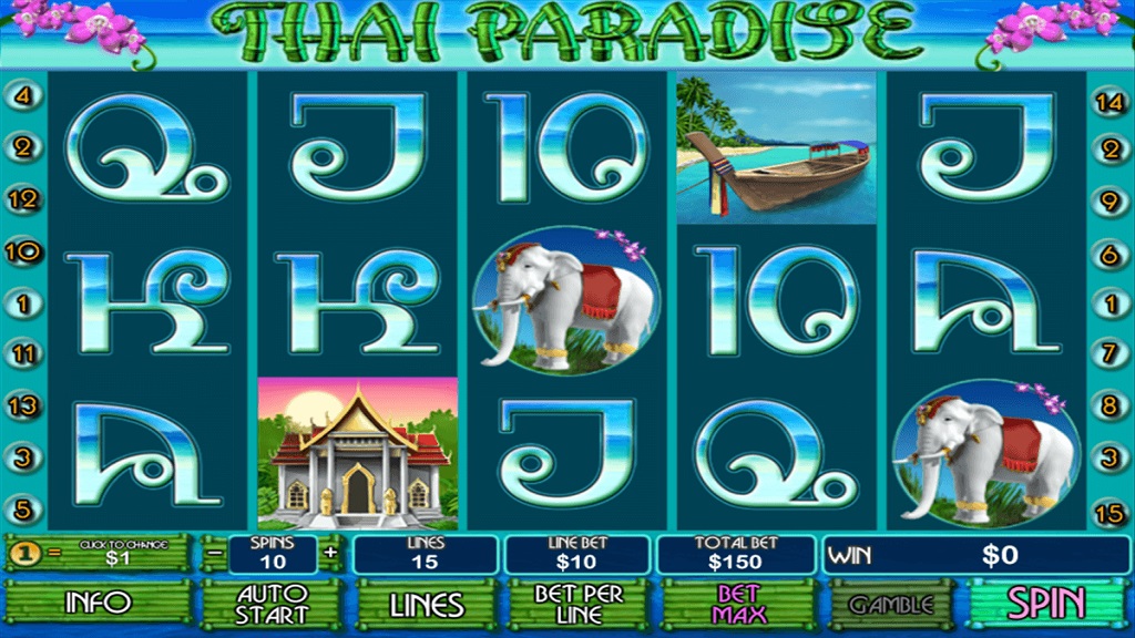Screenshot of Thai Paradise slot from Playtech