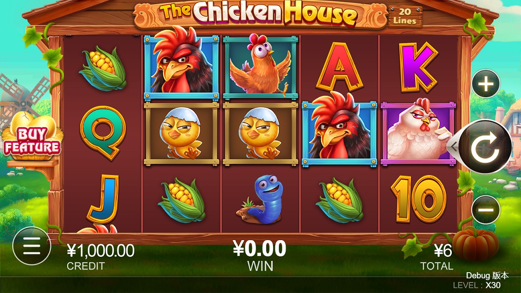 Screenshot of The Chicken House slot from CQ9 Gaming