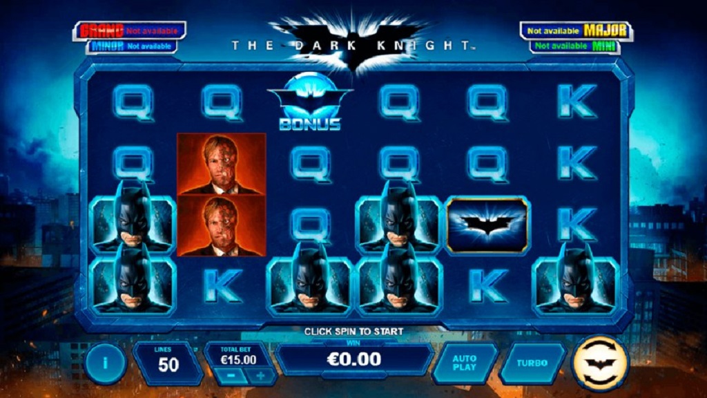 Screenshot of The Dark Knight slot from Playtech