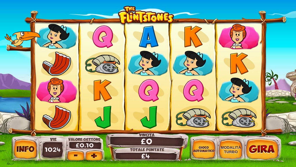 Screenshot of The Flintstones slot from Playtech