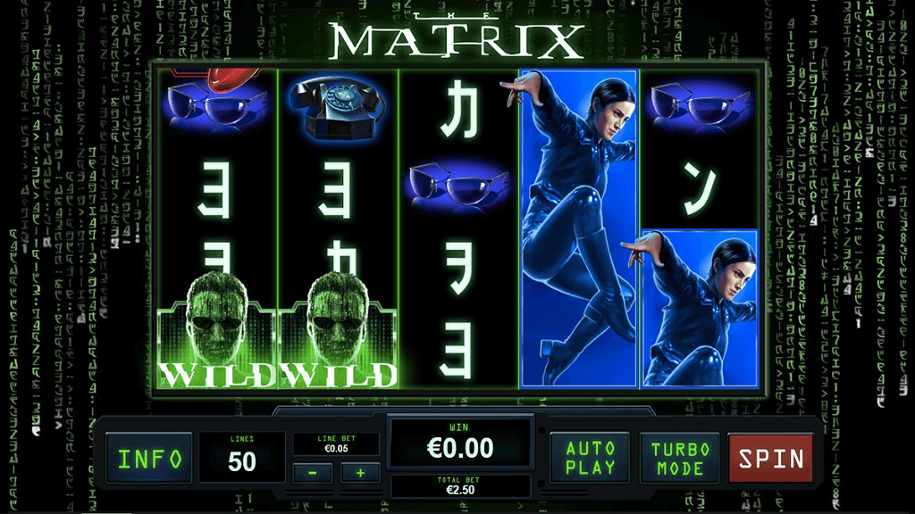 Screenshot of The Matrix slot from Playtech