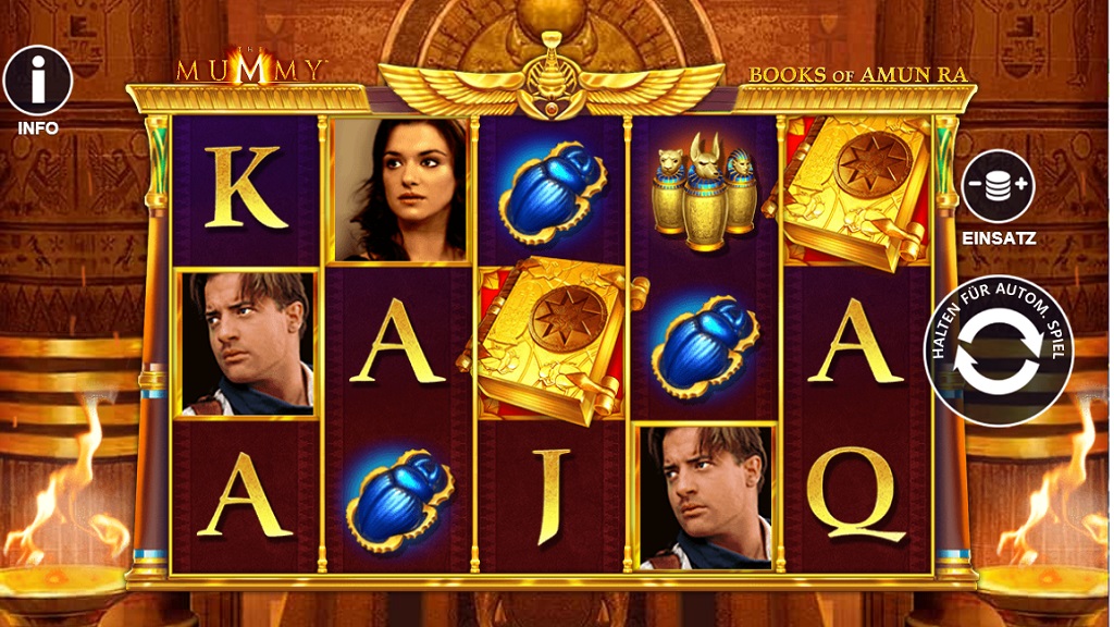 Screenshot of The Mummy Books of Amun Ra slot from Playtech