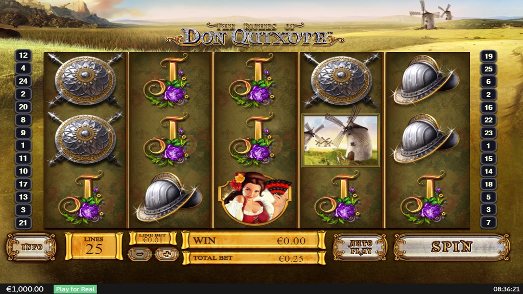 Screenshot of The Riches of Don Quixote slot from Playtech