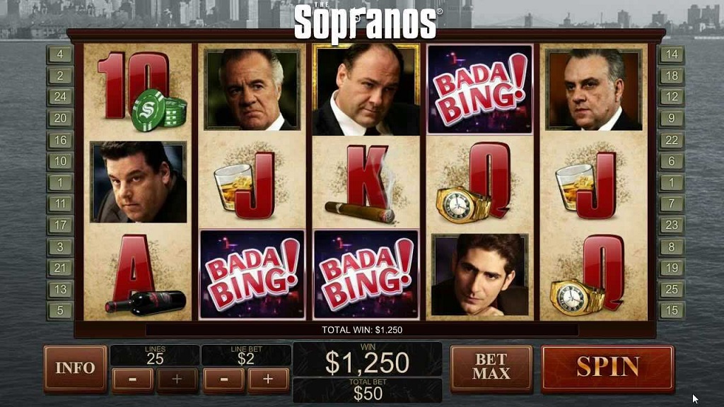 Screenshot of The Sopranos slot from Playtech