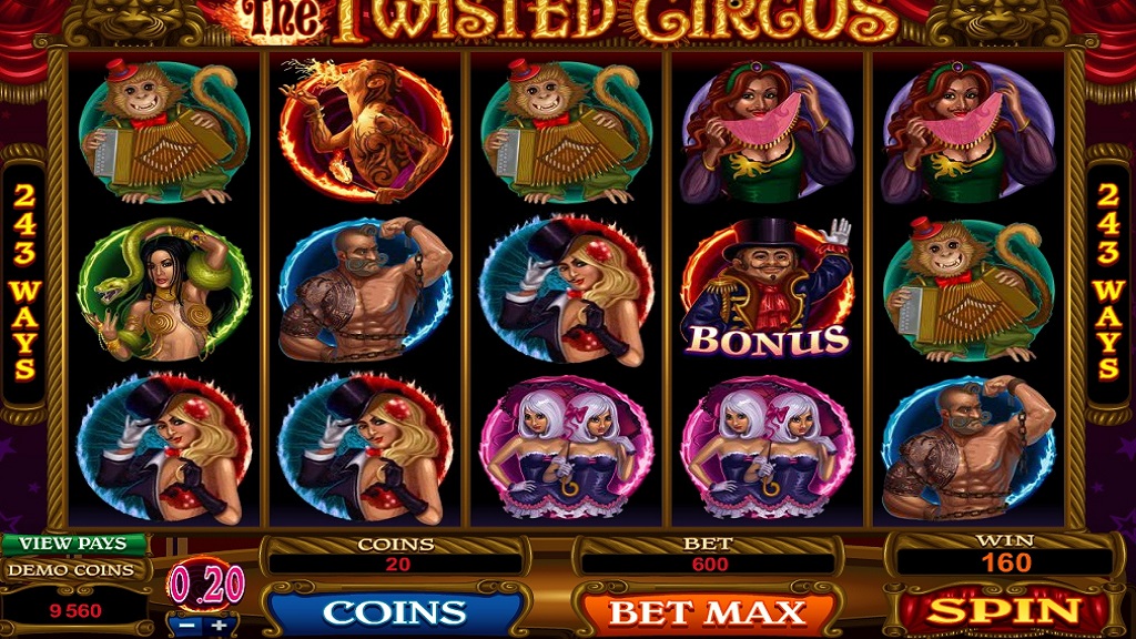 Screenshot of The Twisted Circus from Microgaming