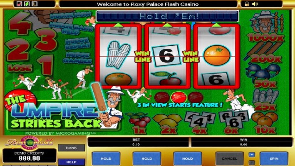 Screenshot of The Umpire Strikes Back slot from Microgaming