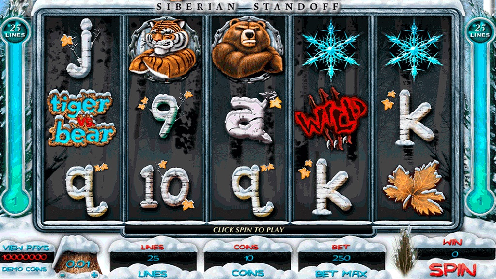 Screenshot of Tiger vs Bear slot from Microgaming