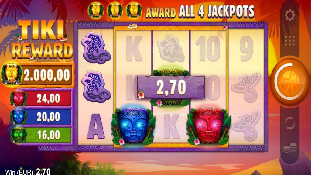 Screenshot of Tiki Reward from Microgamin