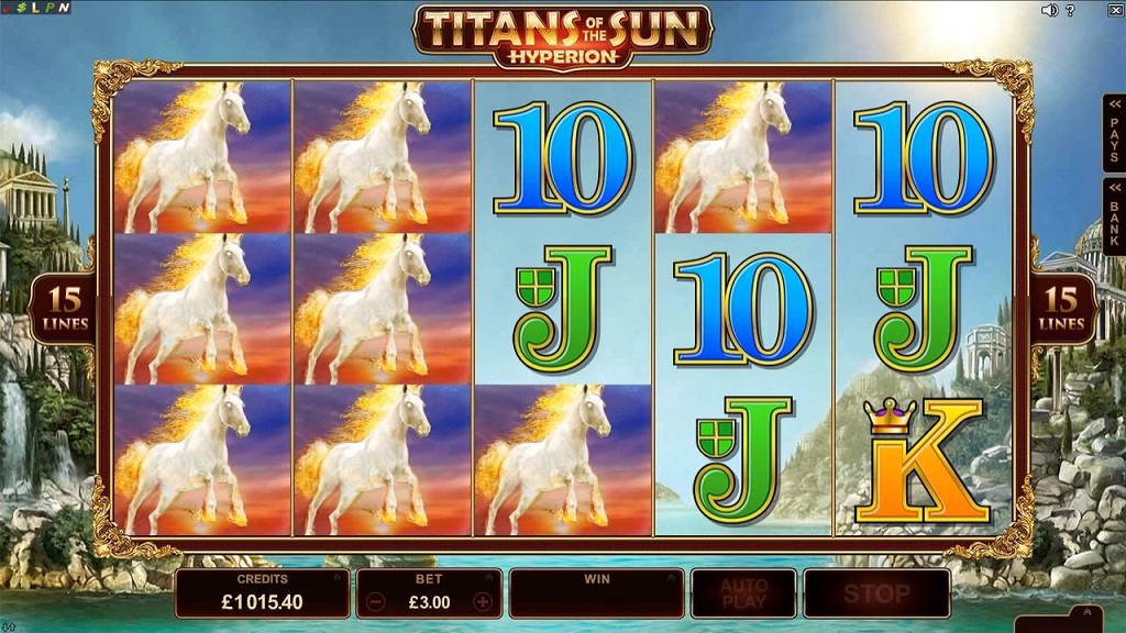 Screenshot of Titans of The Sun - Hyperion from Microgaming