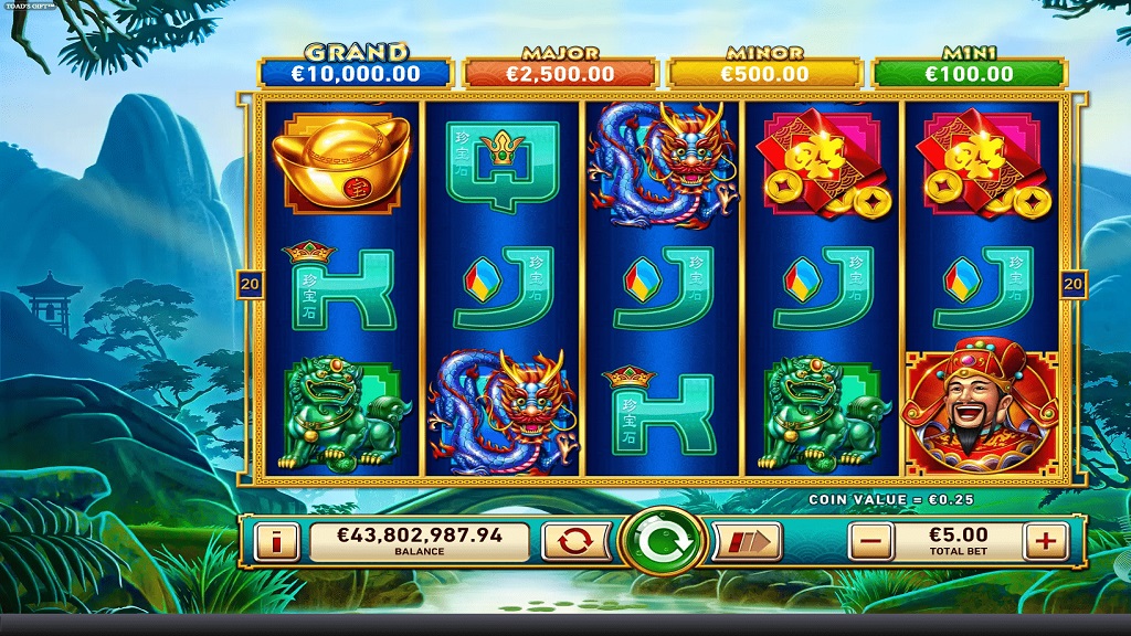 Screenshot of Toads Gift slot from Playtech