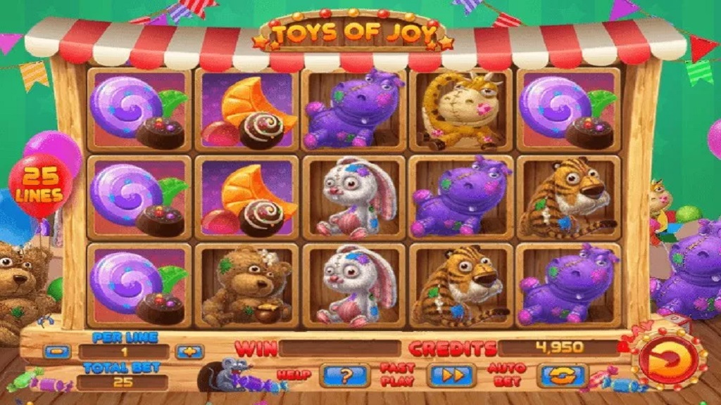 Screenshot of Toys of Joy slot from Spinomenal