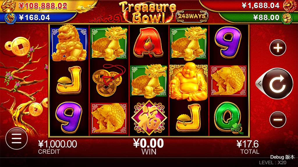Screenshot of Treasure Bowl of Dragon Jackpot slot from CQ9 Gaming
