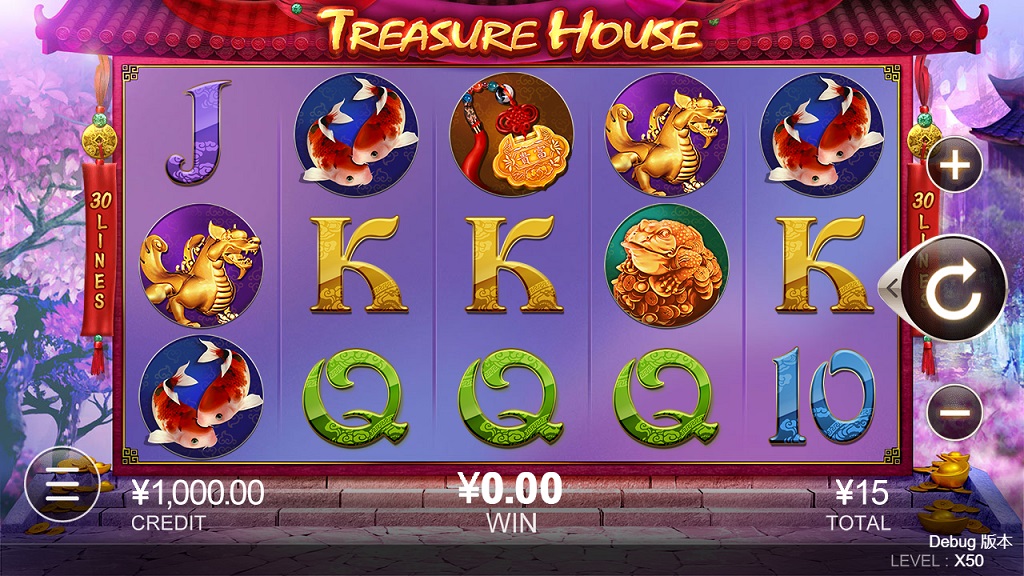 Screenshot of Treasure House slot from CQ9 Gaming