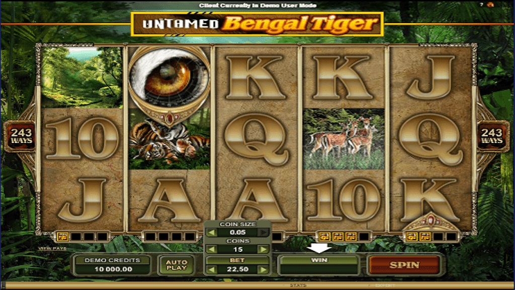 Screenshot of Untamed Bengal Tiger slot from Microgaming