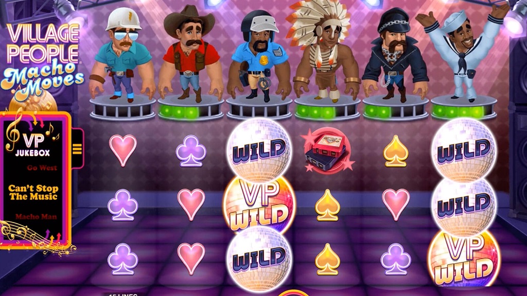 Screenshot of Village People Macho Moves from Microgaming