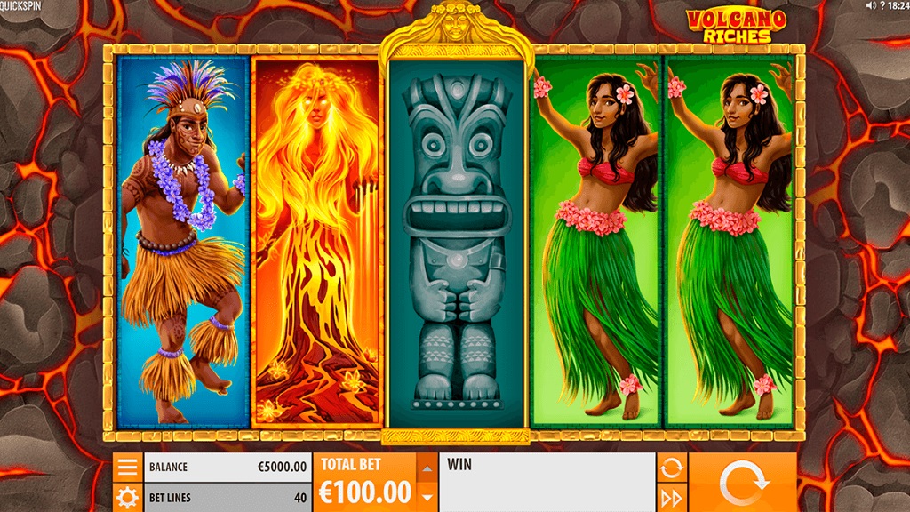 Screenshot of Volcano Riches slot from Quickspin