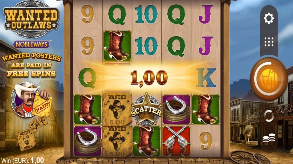 Screenshot of Wanted Outlaws from Microgaming