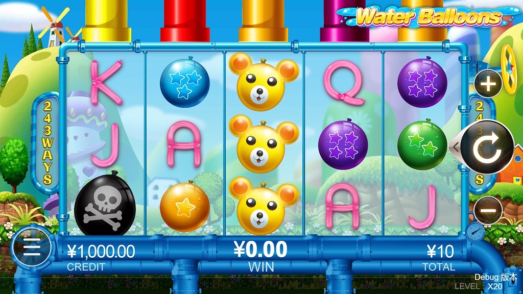 Screenshot of Water Balloons slot from CQ9 Gaming