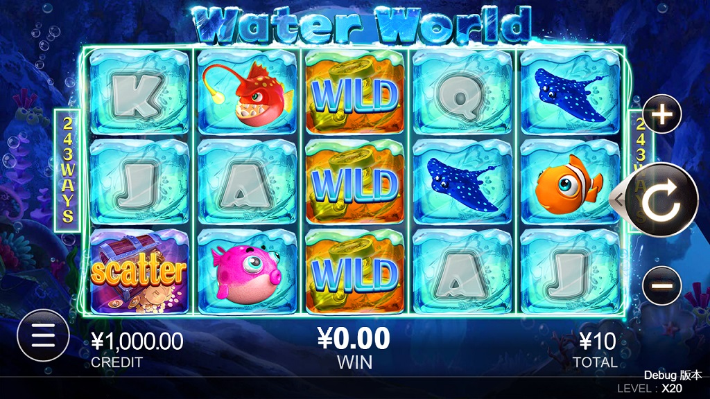 Screenshot of Water World slot from CQ9 Gaming