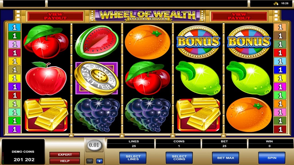 Screenshot of Wheel of Wealth Special Edition slot from Microgaming