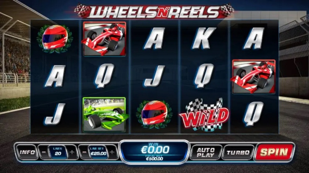 Screenshot of Wheels n Reels slot from Playtech