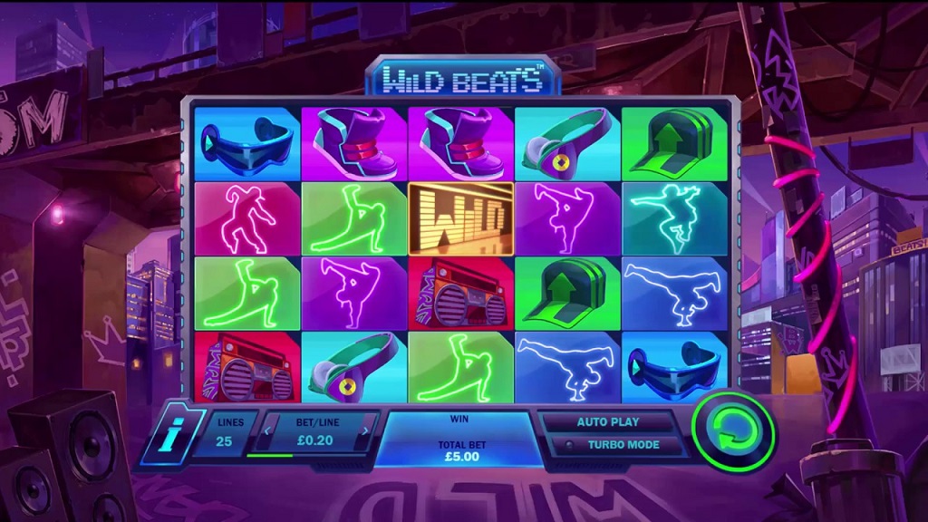 Screenshot of Wild Beats slot from Playtech