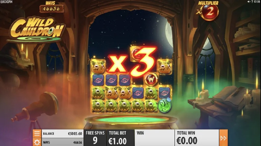 Screenshot of Wild Cauldron slot from Quickspin