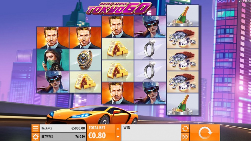 Screenshot of Wild Chase: Tokyo Go slot from Quickspin