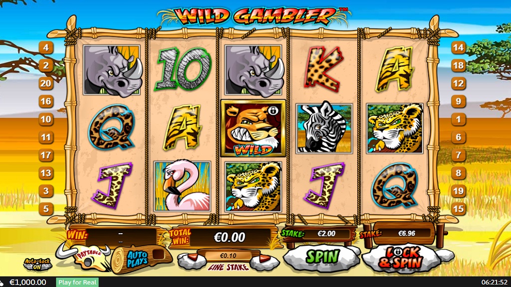 Screenshot of Wild Gambler slot from Playtech