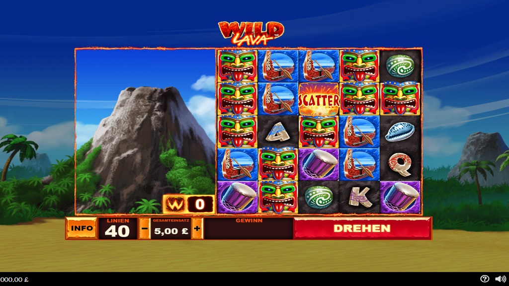 Screenshot of Wild Lava slot from Playtech