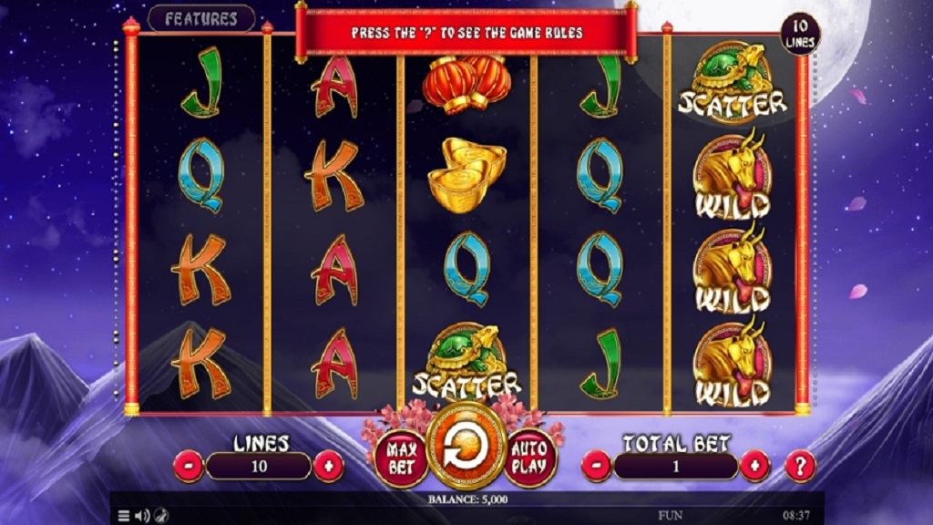 Screenshot of Wild Ox slot from Spinmatic