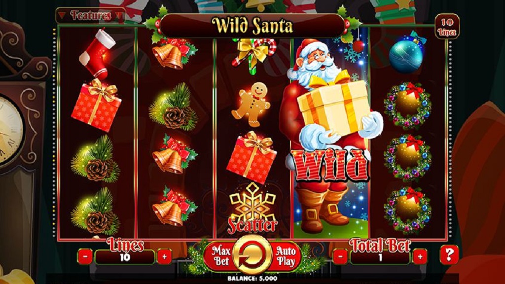 Screenshot of Wild Santa slot from Spinmatic