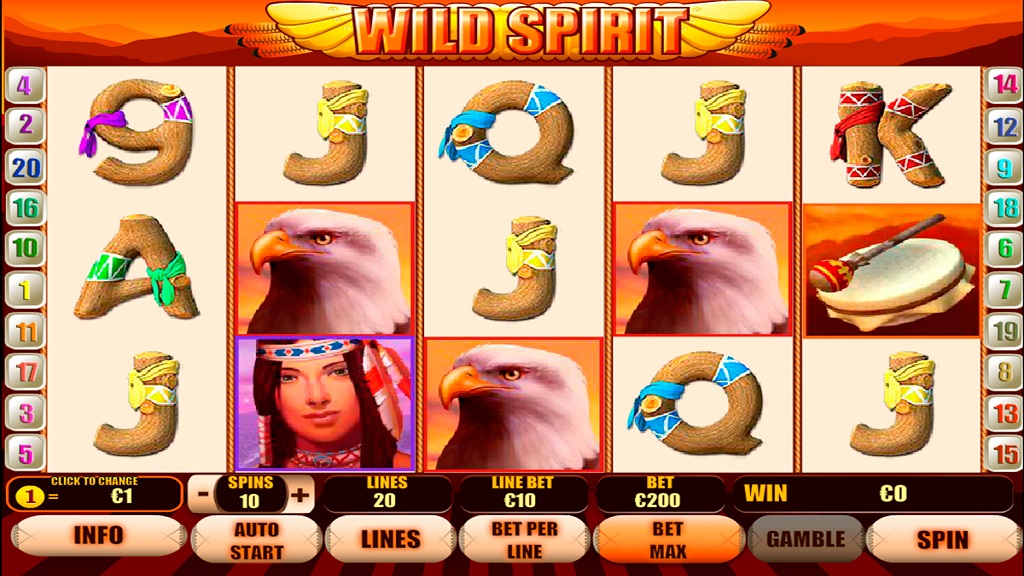 Screenshot of Wild Spirit slot from Playtech