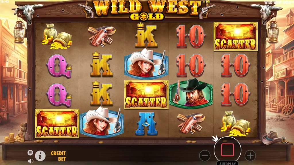 Screenshot of Wild West Wilds slot from Playtech