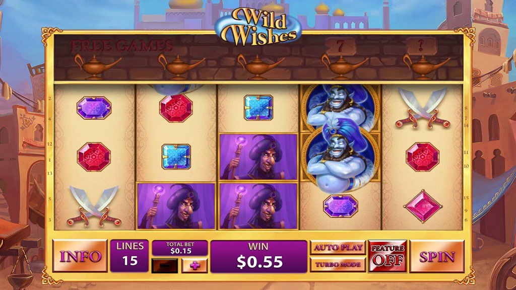 Screenshot of Wild Wishes slot from Playtech