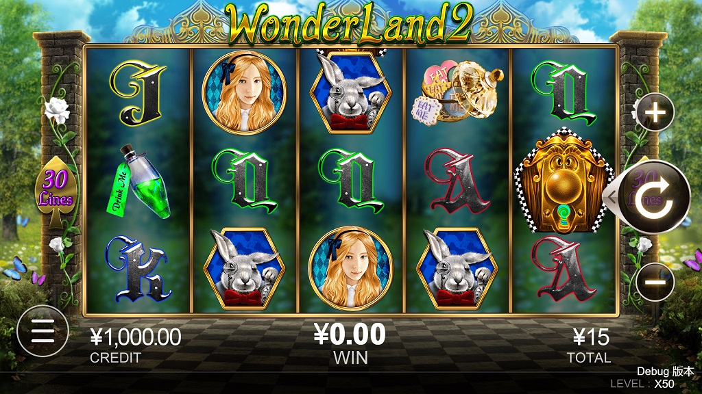 Screenshot of Wonderland 2 slot from CQ9 Gaming