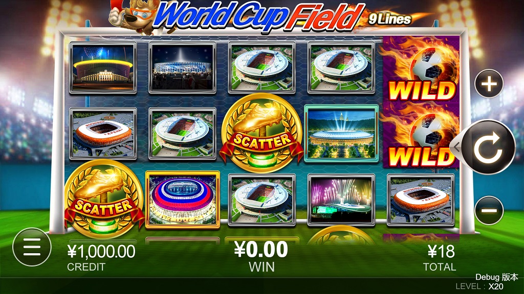 Screenshot of World Cup Field slot from CQ9 Gaming