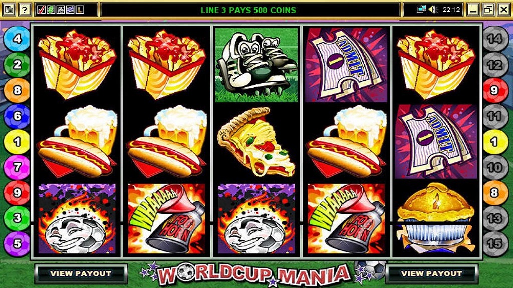Screenshot of World Cup Mania slot from Microgaming