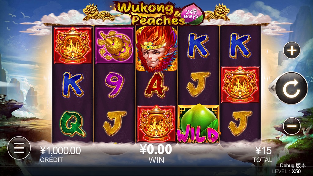 Screenshot of Wukong Peaches slot from CQ9 Gaming