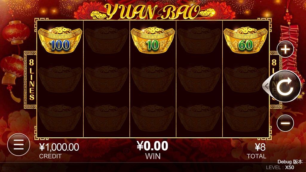 Screenshot of Yuan Bao slot from CQ9 Gaming