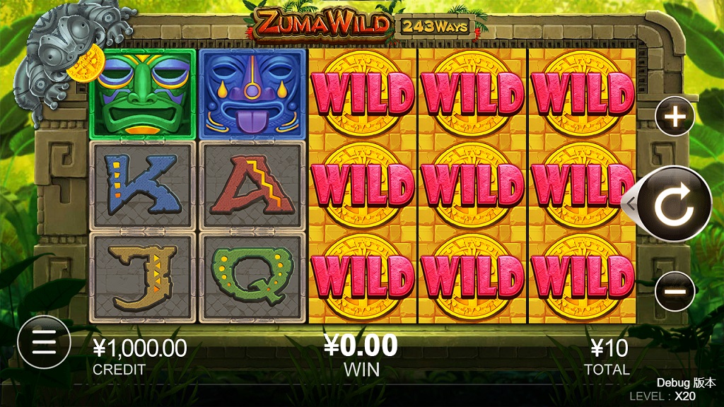 Screenshot of Zuma Wild slot from CQ9 Gaming